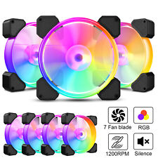 RGB Cooling Fan LED Quiet CPU PC Case 120mm 4 Pin Computer Gaming Fan Multicolor picture