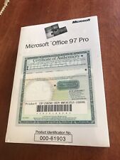 *NEW* Microsoft Office 97 Pro CD Sealed with Authenticity Certificate and Manual picture