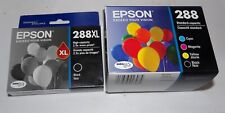 Genuine Epson 288XL Black & 288 Color Ink Cartridges Dated 2026 picture