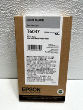 Epson Genuine Ink Cartridge T6037 Light Black Date: August 2022 picture