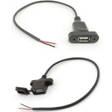 USB Socket Plug Female Flush Panel Mount Outlet 5V DIY Connector Charging Port picture