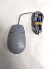 Vintage SONY Vaio Ball Computer Mouse PS/2 Port Gray Purple picture