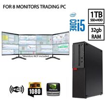 Trading Computer for 8 Monitors Intel i5 3.20GHz 32GB RAM 2TB SSD+HDD DESKTOP PC picture