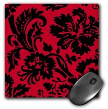 3dRose Red and black damask - large print stylish floral - gothic bold elegant b picture