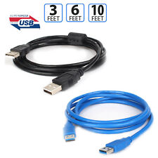 3FT 6FT 10FT USB Cable A Male To A Male Plug Shielded High Speed 2.0 / 3.0 28AWG picture