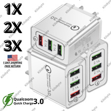3 Port Fast Quick Charging QC 3.0 USB Hub Wall Charger Block Power Adapter Plug picture
