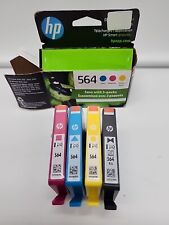 4 Genuine HP 564 Ink Cartridge Cyan Magenta Yellow Color 564XL Photo Black 4/23 picture
