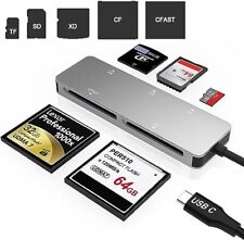 CFast 2.0 Card Reader,USB 3.0 USB C CF/SD/TF/XD Aluminum Memory Card Slot Com... picture