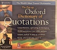 The Pop Up Oxford Dictionary Of Quotations Pc New XP A World Bank of Quotations picture