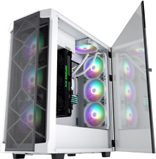 Segotep T1 E-ATX White Full-Tower PC Gaming Desktop Case Tempered Glass Panel picture