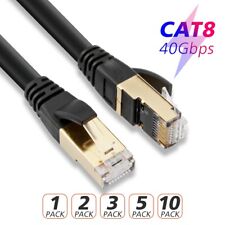 Gaming Internet Cable 10ft Network Cord Lot Cat 8 Ethernet Shielded METAL Plug picture