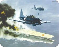 WWii Airplanes CArrier LAnding Ship Mouse Pads Mousepads Fighting Fortrace picture