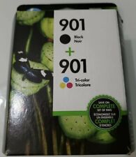 Genuine Factory Sealed HP 901 Black 901 Ink Cartridges dated 2020-2022 picture
