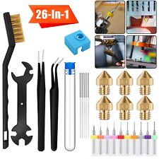 26PCS 3D Printer Ender Cleaning Wrench Tool Kit M6 Thread Mk8 Extruder Nozzles picture