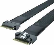 24 G Internal SlimSAS SFF-8654 8i cable Straight 85 Ohm PCIe 4.0 1 Meter picture