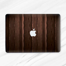 Vintage Dark Brown Wood Hard Case Cover For Macbook Air 11 13 Pro 13 14 15 16 picture