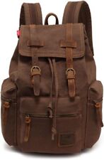 AUGUR High Capacity Canvas Vintage Backpack - for School Large, Coffee  picture