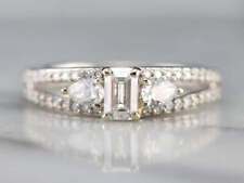 Modern Emerald Cut Diamond Engagement Ring picture