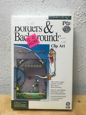 Pro One Borders & Backgrounds Clip Art CD-ROM Vintage Software NEW Sealed#b-15 picture