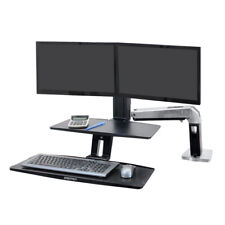 Ergotron WorkFit-A Dual Monitor Sit-Stand Desk Arm, Up to 24