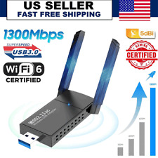 USB 3.0 Wireless WIFI Adapter 1300Mbps Long Range Dongle Dual Band 5Ghz Network picture