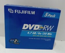 DVD-RW Fujifilm Discs  DVDs 120 Min 4.7GB Jewel Cases Brand New Pack Of 5 picture