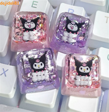 Anime Kuromi Resin Keycap Bling Transparent Key Cap for Mechanical Keyboard Gift picture