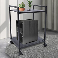 2-Tier Computer Tower Stand CPU Stand Cart Printer PC Holder Floor Standing  picture