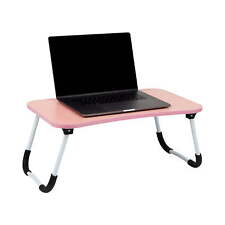 Mind Reader Foldable Bed Tray, Freestanding Portable Table Pink picture
