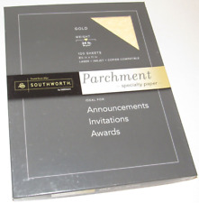 Southworth Parchment Specialty Paper GOLD 100 Sheets 24 Lb Weight P994CK 8.5x11 picture
