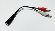 New Amiga Audio Cable Adapter for Speakers 2x Male RCA to 3.5mm Jack Female picture