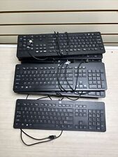 LOT OF 10 - HP 803181-001 Wired USB Slim Keyboard (US) VERY NICE CONDITION picture