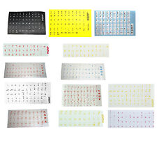 Various Colors Keyboard Stickers Arabic French Hebrew Korean RUS UK USA Letters picture