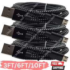 3Ft 6Ft 10Ft Micro USB Android Phone Charger Cable Cord For Samsung S7 S6 J5 LG picture