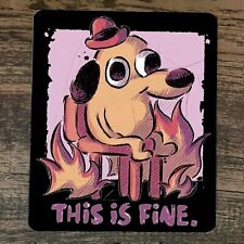 Mouse Pad Feel This is Fine Dog on Fire picture