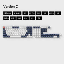 Keychron OEM Dye-Sub PBT Keycap Set Compatibility Keyboard - Bluish Black White picture