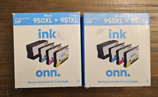 LOT of (2) onn. HP 950XL Black and 951XL Color Ink Cartridges, 4 Pack NEW picture