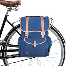 Convertible Double Pannier Backpack for Bicycles - Padded Laptop Pocket - Canvas picture
