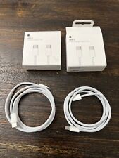 GENUINE Apple USB-C 60W Charge Cable LOT OF 2 Woven 1m A2795 MQKJ3AM/A White USE picture