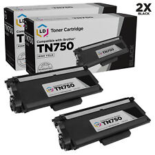 LD 2 Pack TN750 Black Laser HY Toner Cartridge for Brother MFC-8810DW DCP-8155DN picture