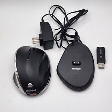 Microsoft Wireless Laser Mouse 7000 Black 1142 w/ Receiver & Charger Tested  picture