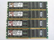Lot (4) KINGSTON KVR400D8R3A/1G 1GB PC3200 DDR-400MHz ECC Reg CL3 184-Pin Memory picture