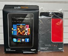 Brand New SEALED Amazon Kindle Fire HD Tablet 32GB Model  & leather case bundle picture