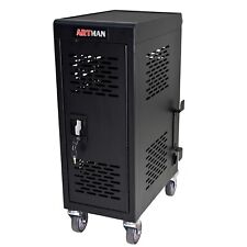 16-Compartment Locking Mobile Charging Cart and Cabinet Storage with Caster picture