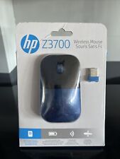 Brand New NIB NIP HP Z3700 Wireless Optical Ambidextrous Mouse Black/Blue Nano picture