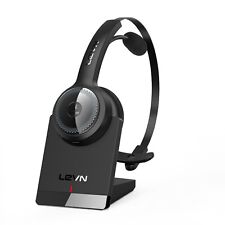 LEVN Bluetooth 5.2 Wireless Headset + Microphone AI Noise Cancelling For Trucker picture