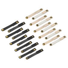 Leather Cable Straps Cable Ties, Cord Organizer, Black/Golden, 20pcs picture