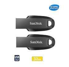 SanDisk Ultra Curve 32GB USB 3.2 Flash Drive Memory Stick Computers Laptops x2 picture