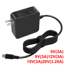 USB-C PD Type-C AC Adapter Laptop Charger Universal Power Supply 65W  picture