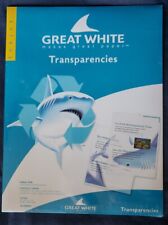 GREAT WHITE INKJET TRANSPARENCIES New 10 Sheets 8½x11 picture